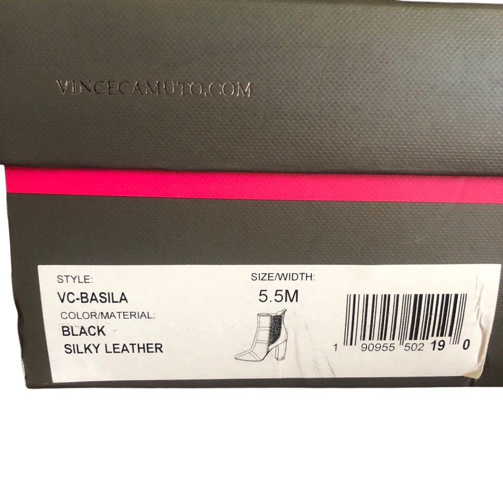 Vince Camuto Basila Black Soft Leather Heel Women Boots Size 5.5 - Picture 10 of 10